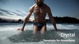  Presentation with swim - Cool new slide deck with recreational swim in the ice backdrop and a gray colored foreground