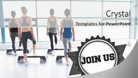  Presentation with stepping - PPT theme enhanced with recruiting sports - word join us and four background and a  colored foreground