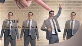  Presentation with recruitment - Presentation design consisting of recruitment and employment concept background and a coral colored foreground