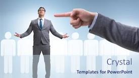  Presentation with recruitment - Presentation theme consisting of recruitment and employment concept with selected employee background and a sky blue colored foreground