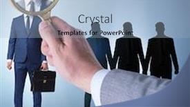  Presentation with recruitment - Audience pleasing theme consisting of recruitment-and-employment-concept backdrop and a light blue colored foreground