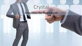  Presentation with recruitment - Colorful presentation theme enhanced with recruitment-and-employment-concept backdrop and a light blue colored foreground