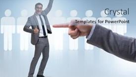  Presentation with recruitment - Presentation with recruitment-and-employment-concept background and a light blue colored foreground