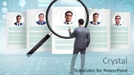  Presentation with recruitment - Amazing PPT layouts having recruitment-and-employment-concept backdrop and a light blue colored foreground