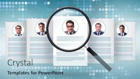  Presentation with recruitment - Audience pleasing presentation consisting of recruitment-and-employment-concept backdrop and a light blue colored foreground