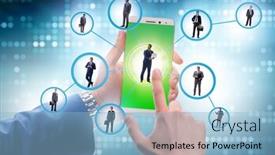  Presentation with recruitment - Amazing PPT theme having recruitment-and-employment-concept backdrop and a light blue colored foreground