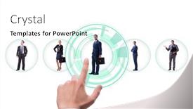  Presentation with recruitment - Theme featuring recruitment-and-employment-concept background and a white colored foreground