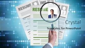  Presentation with recruitment - Audience pleasing slide deck consisting of recruitment-and-employment-concept backdrop and a light blue colored foreground