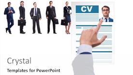  Presentation with recruitment - Theme having recruitment-and-employment-concept background and a white colored foreground