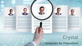  Presentation with recruitment - PPT layouts enhanced with recruitment-and-employment-concept background and a light blue colored foreground