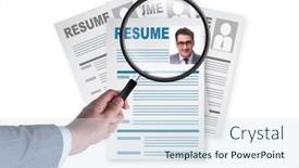  Presentation with recruitment - Theme with recruitment-and-employment-concept background and a sky blue colored foreground