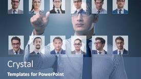  Presentation with recruitment - Slide set enhanced with recruitment-and-employment-concept background and a ocean colored foreground