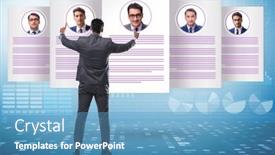  Presentation with recruitment - Theme having recruitment-and-employment-concept background and a teal colored foreground