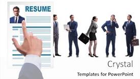  Presentation with recruitment - Colorful slide set enhanced with recruitment-and-employment-concept backdrop and a white colored foreground