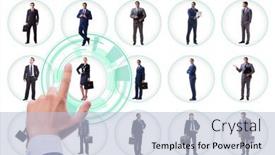  Presentation with recruitment - Theme having recruitment-and-employment-concept background and a light blue colored foreground