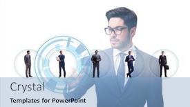  Presentation with recruitment - Beautiful slides featuring recruitment-and-employment-concept backdrop and a light blue colored foreground