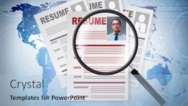  Presentation with recruitment - Slide deck enhanced with recruitment-and-employment-concept background and a light blue colored foreground