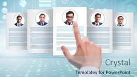  Presentation with recruitment - Presentation design having recruitment-and-employment-concept background and a light blue colored foreground