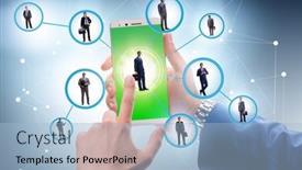  Presentation with recruitment - Audience pleasing theme consisting of recruitment-and-employment-concept backdrop and a light blue colored foreground