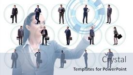  Presentation with recruitment - Presentation with recruitment-and-employment-concept background and a light blue colored foreground