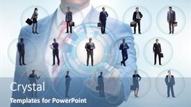  Presentation with recruitment - Slide set enhanced with recruitment-and-employment-concept background and a teal colored foreground