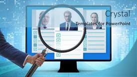  Presentation with recruitment - PPT theme with recruitment-and-employment-concept background and a light blue colored foreground