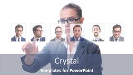  Presentation with recruitment - Colorful slide deck enhanced with recruitment-and-employment-concept backdrop and a ocean colored foreground