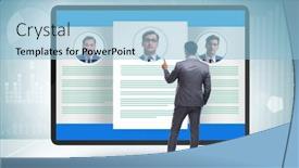  Presentation with recruitment - PPT theme enhanced with recruitment-and-employment-concept background and a light blue colored foreground