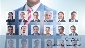  Presentation with recruitment - Theme with recruitment-and-employment-concept background and a light blue colored foreground