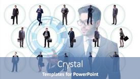  Presentation with recruitment - Beautiful PPT theme featuring recruitment-and-employment-concept backdrop and a teal colored foreground