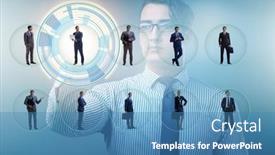  Presentation with recruitment - Beautiful PPT theme featuring recruitment-and-employment-concept backdrop and a teal colored foreground