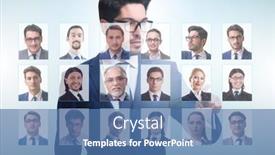  Presentation with recruitment - Slide set consisting of recruitment-and-employment-concept background and a teal colored foreground