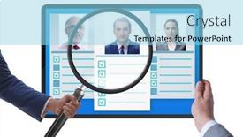  Presentation with recruitment - Slide set having recruitment-and-employment-concept background and a light blue colored foreground