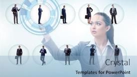  Presentation with recruitment - Beautiful PPT layouts featuring recruitment-and-employment-concept backdrop and a light blue colored foreground