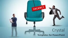 PPT theme consisting of Recruitment-concept-with-office-chair background