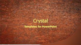  Presentation with old brick wall texture - Cool new theme with rectangle - old red brick wall texture backdrop and a red colored foreground