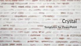  Presentation with brick wall texture - PPT theme having rectangle geometric pattern - brick wall texture background and a  colored foreground