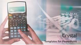  Presentation with digital image - Presentation having rectangle geometric pattern - cropped hands of businesswoman using background and a soft green colored foreground