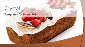  Presentation with strawberries - Slide deck consisting of rectangle-piece-of-cake background and a white colored foreground