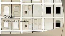  Presentation with old photo - Colorful presentation theme enhanced with rectangles - old photo albums set isolated backdrop and a soft green colored foreground