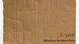  Presentation with corrugated cardboard - Slide deck consisting of rectangular-piece-of-corrugated-brown background and a coral colored foreground