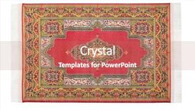  Presentation with red carpet - Slide set consisting of rectangular red carpet horizontally lies background and a coral colored foreground