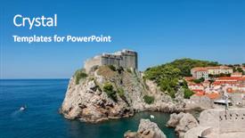  Presentation with resorts - PPT theme with rector - walled city of dubrovnic background and a  colored foreground