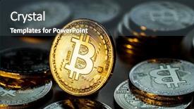  Presentation with blockchain technology - Cool new theme with recuerdos de actividad fisica - shiny physical bitcoins blockchain technology backdrop and a dark gray colored foreground