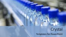  Presentation with bottle - Colorful slide deck enhanced with recycle - close up from a bottle backdrop and a light blue colored foreground