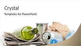  Presentation with recyclable - Presentation theme enhanced with recycle - recyclable materials on white background background and a white colored foreground