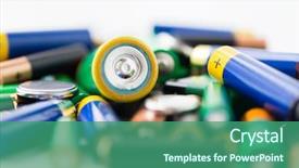  Presentation with energy power - Presentation theme having recycle - recycling energy power environment background and a ocean colored foreground