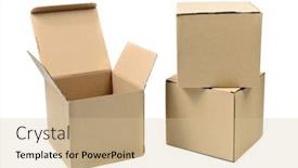 Presentation with packaging - Theme with recycle-brown-box-packaging background and a soft green colored foreground
