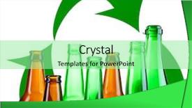 Presentation with recycle - Slide deck consisting of recycle concept glass for recycle background and a seafoam green colored foreground