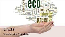  Presentation with eco friendly energy - Cool new slide set with recycle earth clean alternative protection backdrop and a coral colored foreground